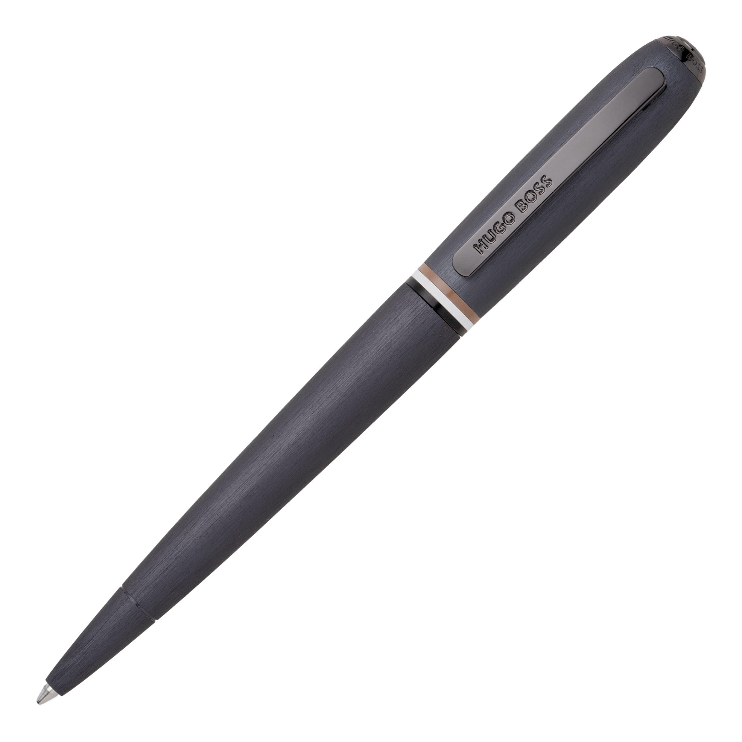 Hugo Boss Contour Iconic HSH3414D Ballpoint Pen Brass and Aluminium Length: 13.6cm, Cool Green