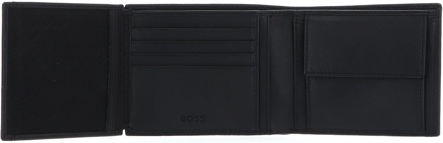 BOSS Hugo Classic Grained Wallet Black, Black, RFID, Black, RFID