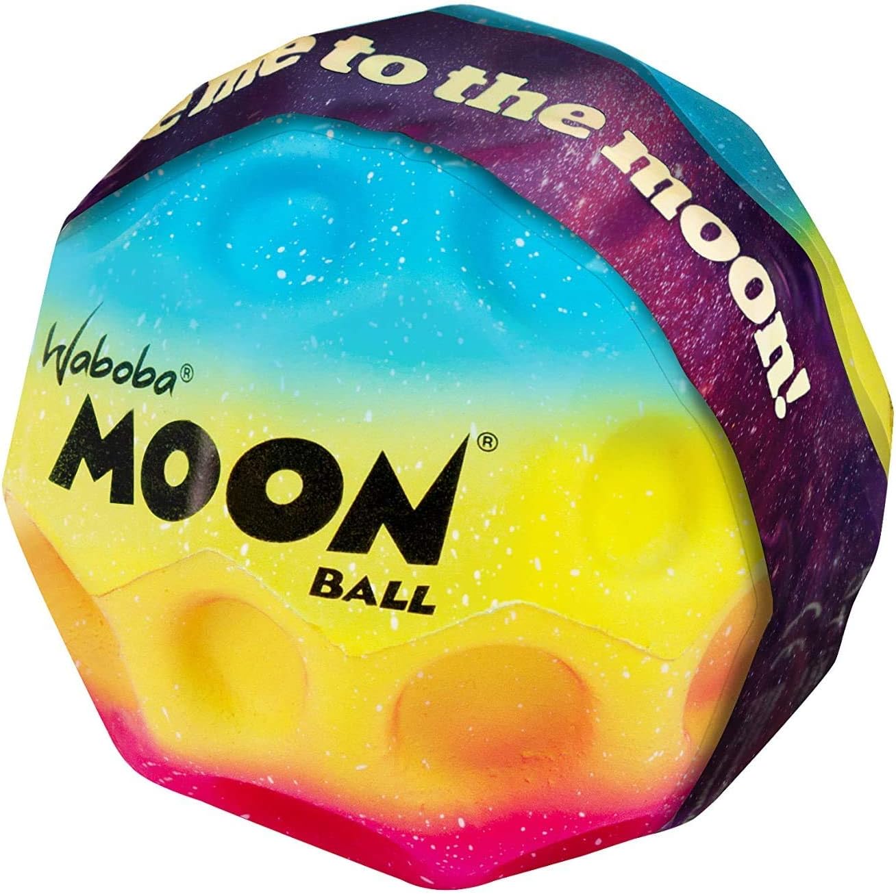 Waboba Gradient Moon Ball-Bounces Out of This World-Original Patented Design-Craters Make Pop Sounds When It Hits The Ground-Easy to Grip, Multi Colour, One Size