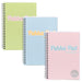 Pukka Pad Pastel A5 Jotta Notebooks – Pack of 3 Wirebound Notepads with 200 Pages, 100 Sheets of 80GSM 8mm Feint Ruled Paper and Perforated 4-Hole Punched Margins – Pink, Blue, & Green, 29.7 x 22.4 cm