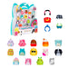 Squish-a-longs Mini-Squish 14-Pack (Wave 3, Style 1) - Pink Cow, Green Caterpillar, Rainbow Chameleon