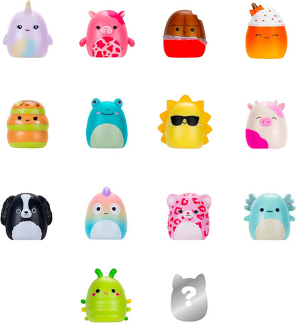 Squish-a-longs Mini-Squish 14-Pack (Wave 3, Style 1) - Pink Cow, Green Caterpillar, Rainbow Chameleon
