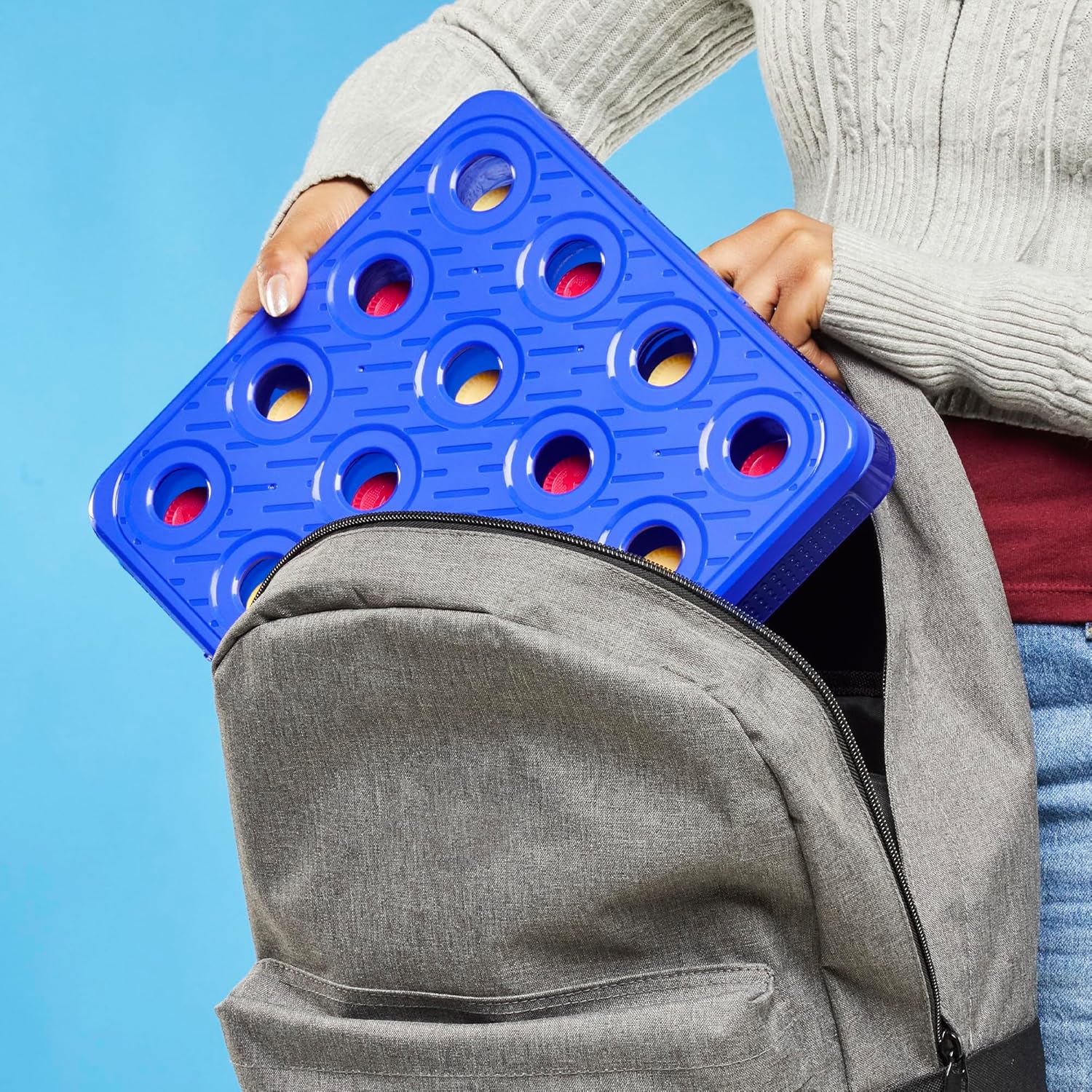 Connect 4 Frenzy Game | Bounce Discs 4 The Win | Family Party Games for Kids, Teens, and Adults | Ages 8+ | 2 to 6 Players | 10 Mins. | Portable Games