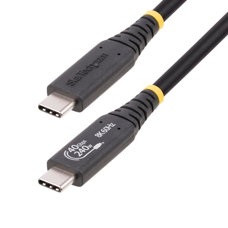 StarTech.com Cavo USB4 da 50cm, cavo USB-C certificato USB-IF, 40 Gbps, 240W PD 3.1, 8K 120Hz, compatibile con porte TB