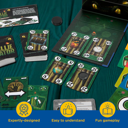 Thames & Kosmos Allie Gator: Open & Play, Fun Card Game, Family Games for Game Night, Board Games for Adults and Kids, For 2 to 5 Players, Age 8+