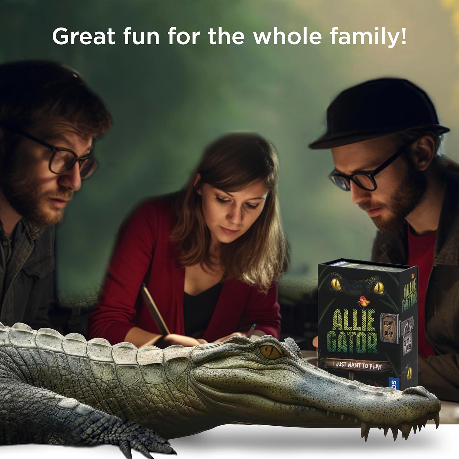 Thames & Kosmos Allie Gator: Open & Play, Fun Card Game, Family Games for Game Night, Board Games for Adults and Kids, For 2 to 5 Players, Age 8+