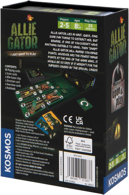 Thames & Kosmos Allie Gator: Open & Play, Fun Card Game, Family Games for Game Night, Board Games for Adults and Kids, For 2 to 5 Players, Age 8+