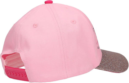 Depesche 13512 TOPModel My BFF - Bedrukte pet in roze, met modelmotief en veel glitter, kinderpet met maataanpassing
