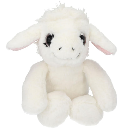 Depesche Snukis Plush Lamb 25 cm White Plush Sheep with Floppy Ears and Large Glitter Eyes