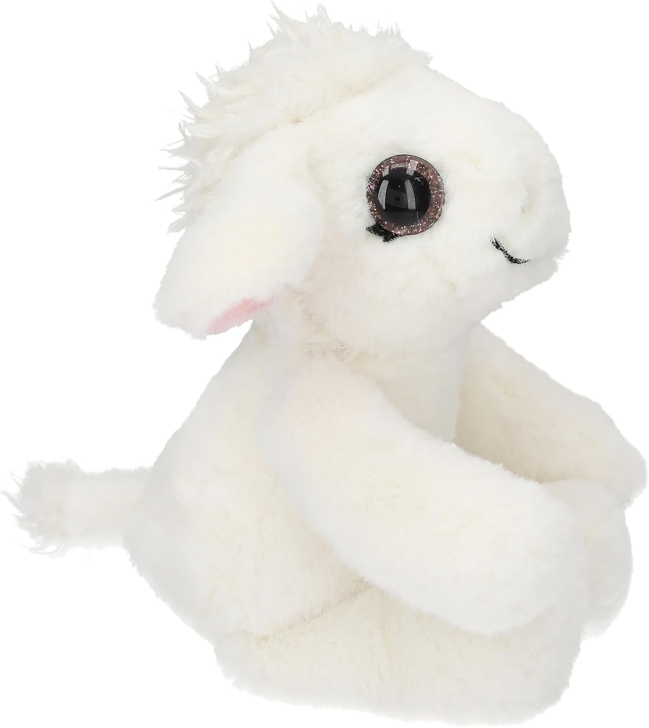 Depesche Snukis Plush Lamb 25 cm White Plush Sheep with Floppy Ears and Large Glitter Eyes