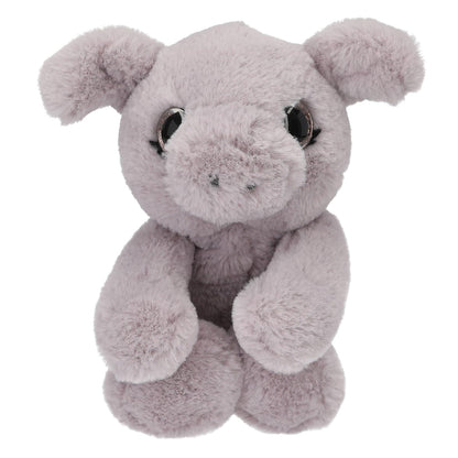 Snukis Plush Piglet 25 cm Super Soft Mauve Plush Pig and Large Glitter Eyes