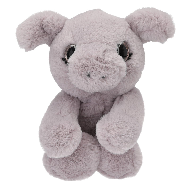 Snukis Plush Piglet 25 cm Super Soft Mauve Plush Pig and Large Glitter Eyes