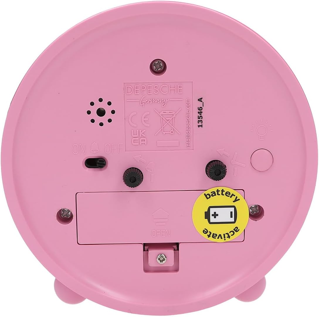 Depesche 13546 TOPModel My BFF - wekker in roze voor kinderen, met modelmotief, stille klok met lichtfunctie, inclusief batterij
