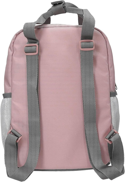 Depesche 13318 TOPModel My BFF - Rugzak in roze en grijs, met modelmotief en glitter, tas met verstelbare riemen