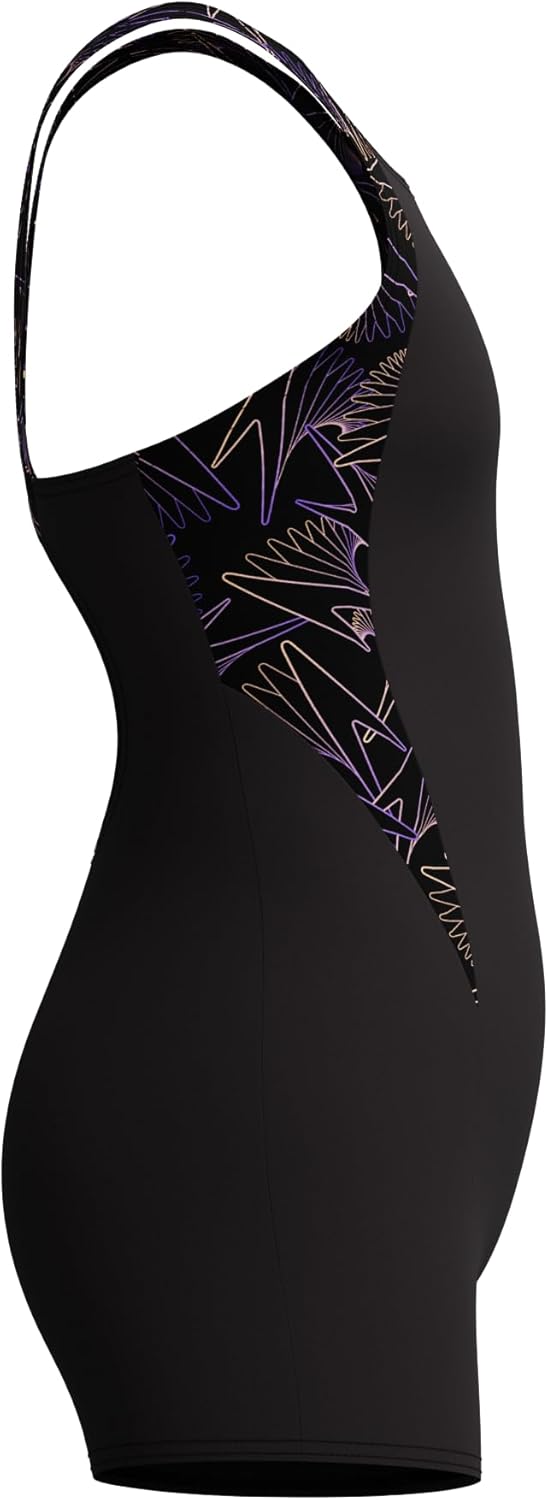 Speedo Girl's Hyperboom Splice Legsuit | Chlorine Resistant | Quick Drying | Stretch Fabric | Comfort Fit | One Piece Swimwear (Pack of 1)