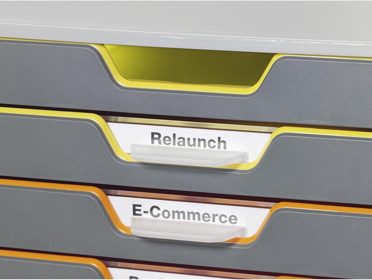 Durable VARICOLOR 10 Drawer Unit | Desktop Drawer Set with 10 Colour Coded Draws | Ideal for Storing Documents and Paper Work