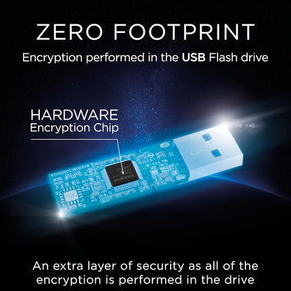 Integral 8GB Courier-197 256-Bit Hardware Encrypted 3.0 USB Secure Flash Memory Drive - Certified to FIPS 197, Brute-Force Password Attack Protection & Super USB3.0 Transfer Speeds XTS-AES