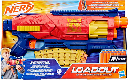 Nerf Loadout Shadowspeed Recon Blaster und 14 N1 Darts