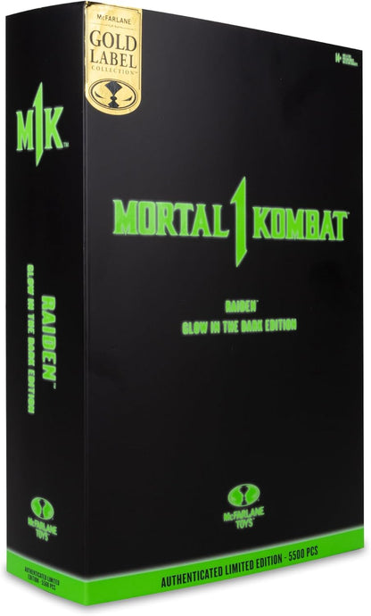 Mortal Kombat Action Figure Glow In The Dark Edition Raiden (Gold Label) 18 Cm