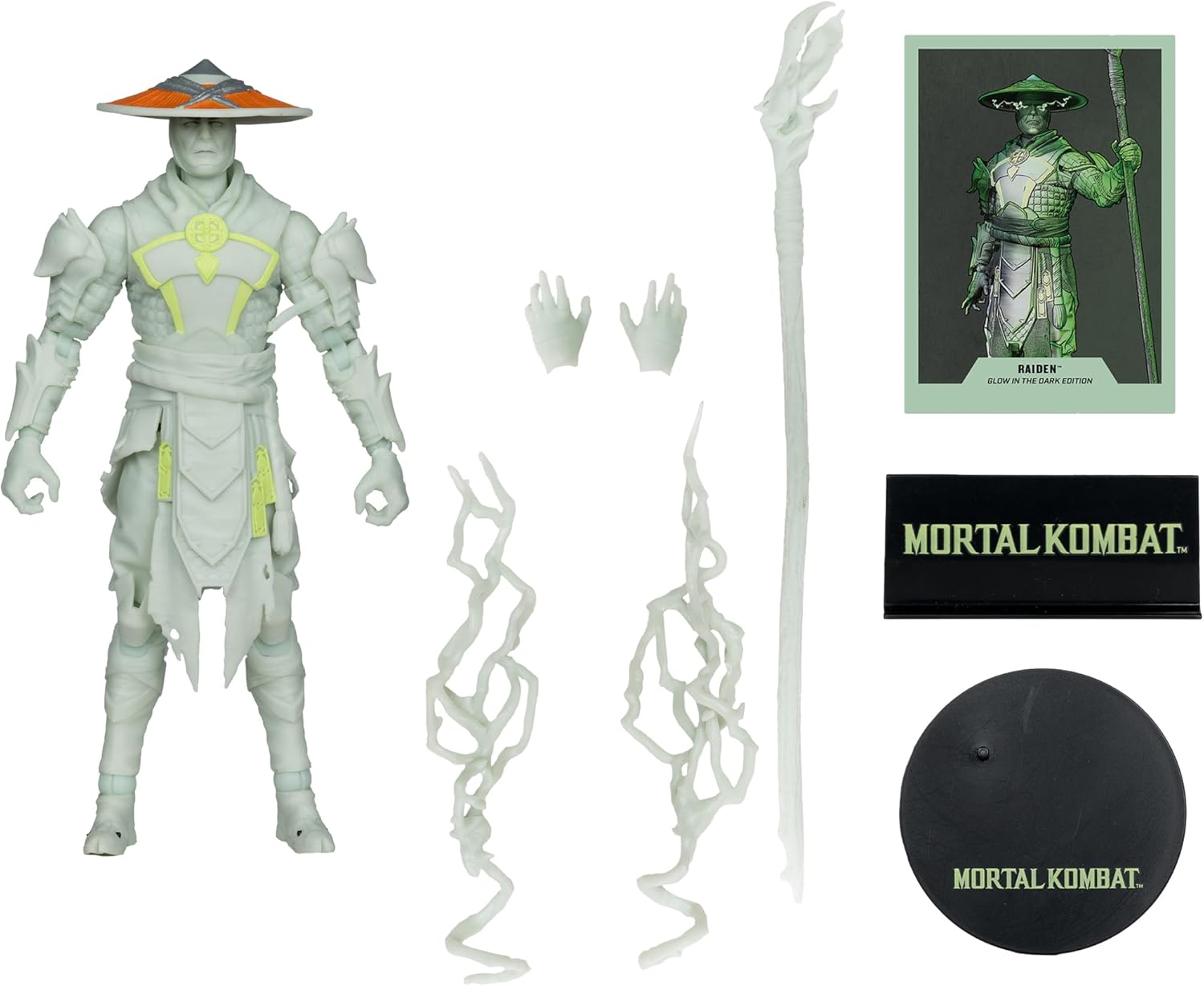 Mortal Kombat Action Figure Glow In The Dark Edition Raiden (Gold Label) 18 Cm