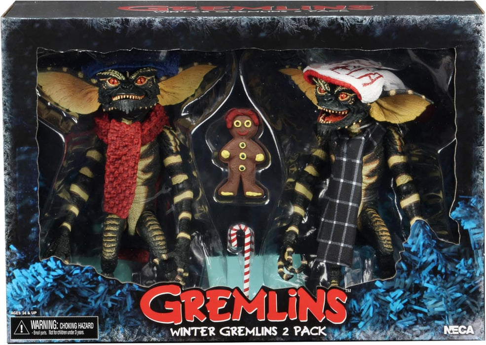 NECA Collectible 2-Pack Gremlins 2-7" Scale Action Figures - Christmas Carol Winter Scene One
