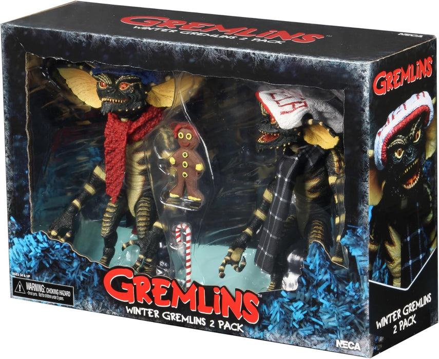 NECA Collectible 2-Pack Gremlins 2-7" Scale Action Figures - Christmas Carol Winter Scene One