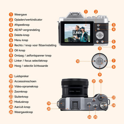 Rollei - Powerflex 10X Retro I 64 Mp Digital Camera With 4K