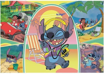 Clementoni - Puzzle per Bambini 180 Pezzi Supercolor, per Bambini 7+ Anni, Illustrazione Disney Stitch, Idea Regalo, Made in Italy, 48x5x33,5 cm, 29800
