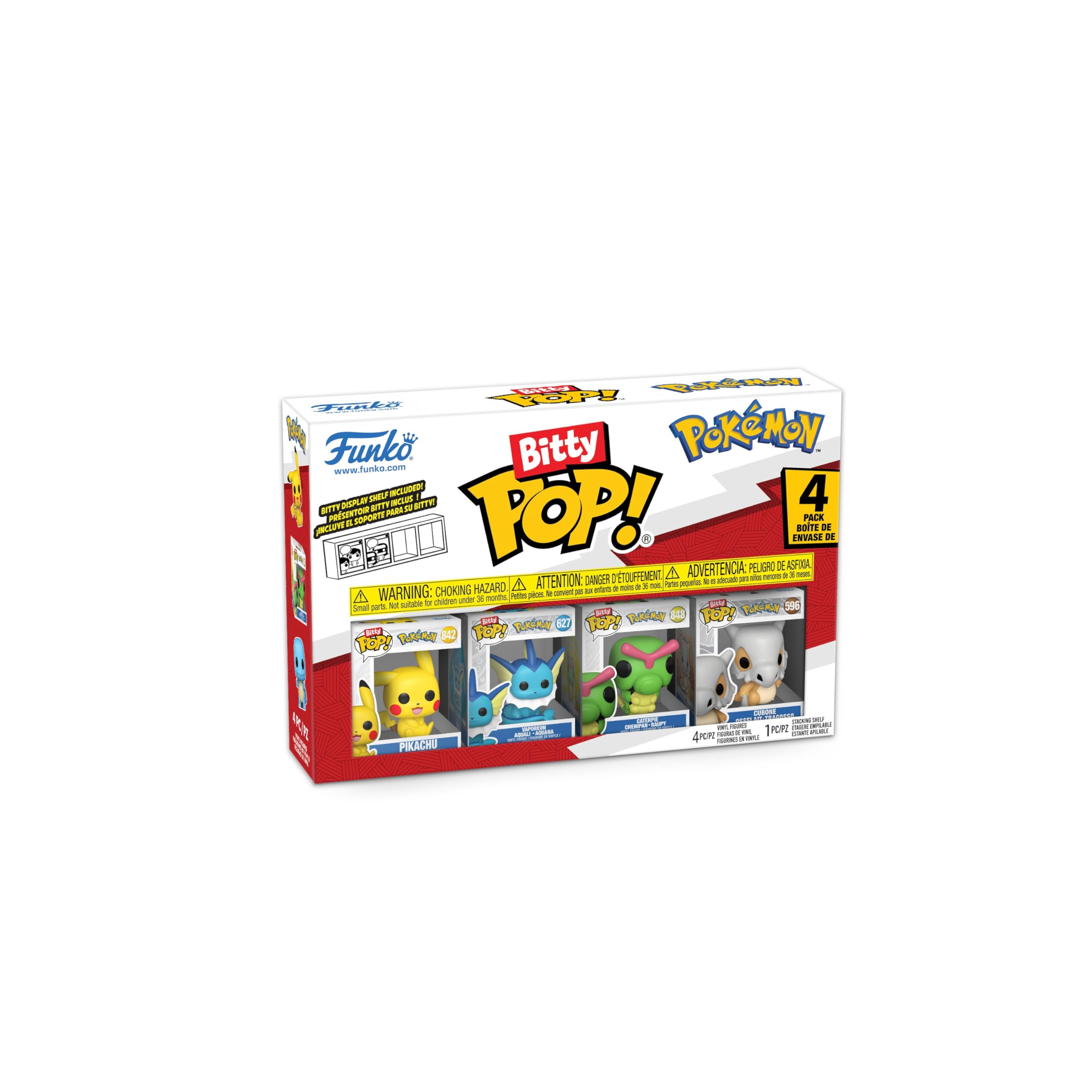 Funko Bitty Pop! Pokemon - Pikachu 4PKund - 0.9 Inch (2.2 cm) Sammlerstück Stapelbares Display-Regal Inklusive - Geschenkidee Party-Tüten-Strumpf
