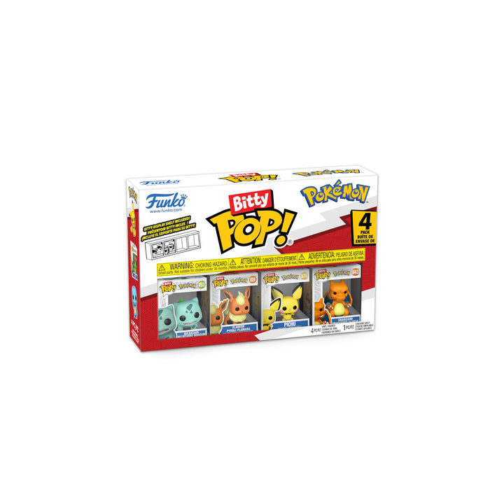 Funko Bitty Pop! Pokemon - Bulbasaur 4PK - 0.9 Inch (2.2 cm) Sammlerstück Stapelbares Display-Regal Inklusive - Geschenkidee Party-Tüten-Strumpf