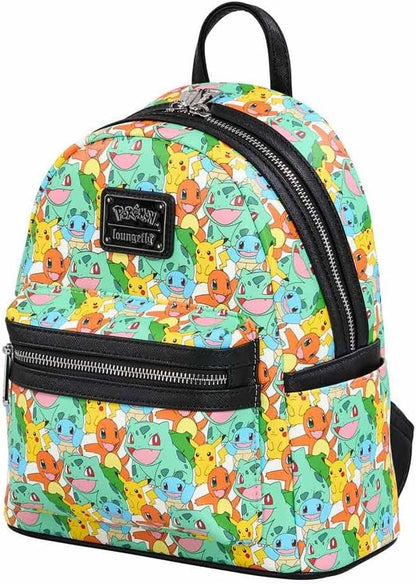 Loungefly! Cuir : mini sac à dos Pokémon multi-personnages entièrement imprimés