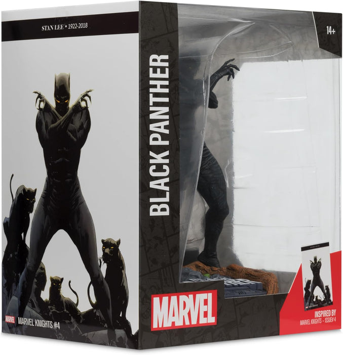 McFarlane Toys Marvel Black Panther Sammlerstück im Maßstab 1:10 mit Szene (Marvel Knights #4