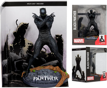 McFarlane Toys Marvel Black Panther Sammlerstück im Maßstab 1:10 mit Szene (Marvel Knights #4