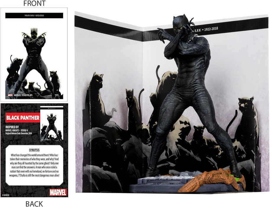 McFarlane Toys Marvel Black Panther Sammlerstück im Maßstab 1:10 mit Szene (Marvel Knights #4