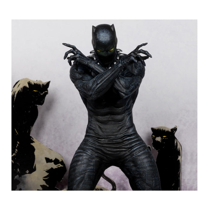 McFarlane Toys Marvel Black Panther Sammlerstück im Maßstab 1:10 mit Szene (Marvel Knights #4