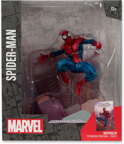 McFarlane Toys Marvel Spider-Man Sammelobjekt im Maßstab 1:10 mit Szene (The Amazing Spider-Man #1