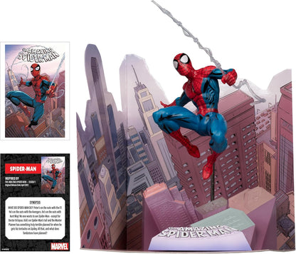 McFarlane Toys Marvel Spider-Man Sammelobjekt im Maßstab 1:10 mit Szene (The Amazing Spider-Man #1