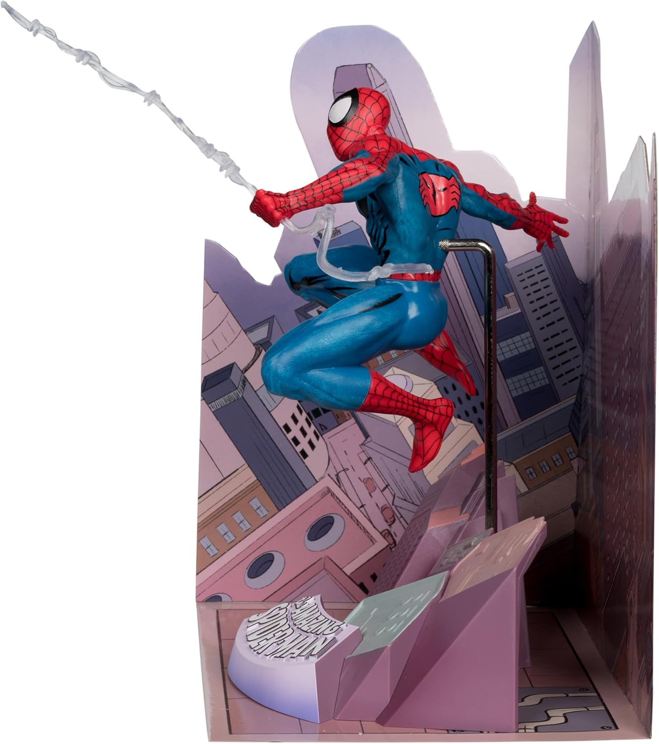 McFarlane Toys Marvel Spider-Man Sammelobjekt im Maßstab 1:10 mit Szene (The Amazing Spider-Man #1