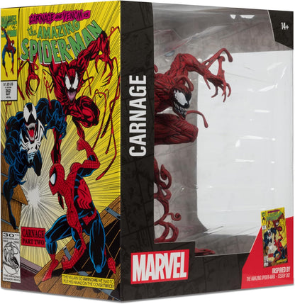 McFarlane Toys Marvel Carnage Sammelobjekt im Maßstab 1:10 mit Szene (The Amazing Spider-Man #362