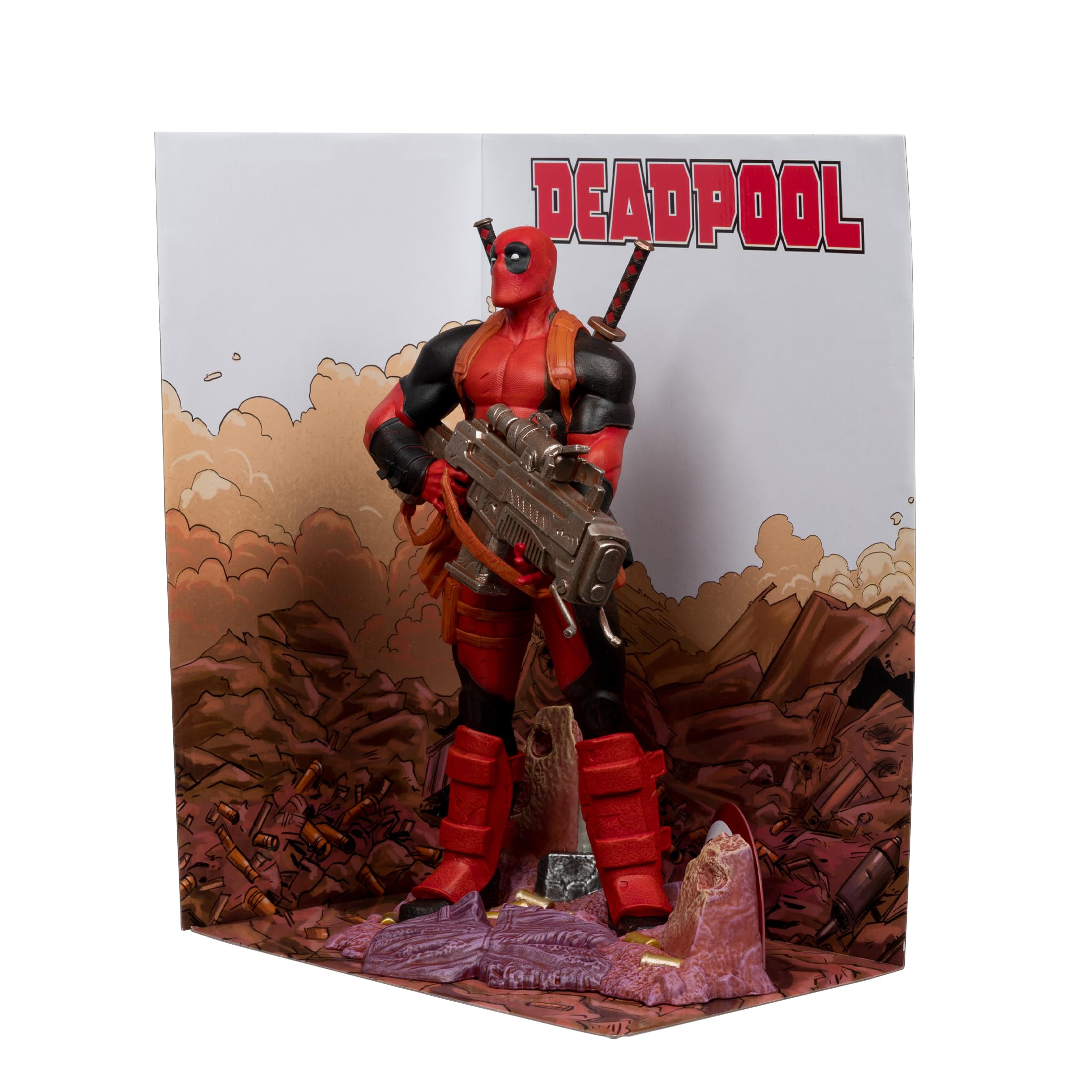 McFarlane Marvel Deadpool 1:6th Scale Collectible with Scene & Comic (Deadpool #1) Toys