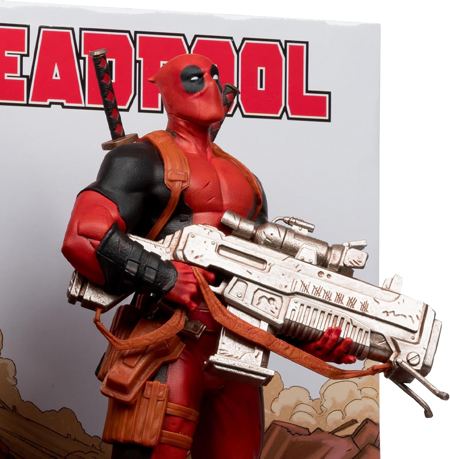 McFarlane Marvel Deadpool 1:6th Scale Collectible with Scene & Comic (Deadpool #1) Toys