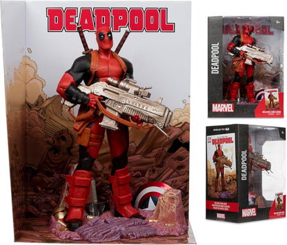McFarlane Marvel Deadpool 1:6th Scale Collectible with Scene & Comic (Deadpool #1) Toys