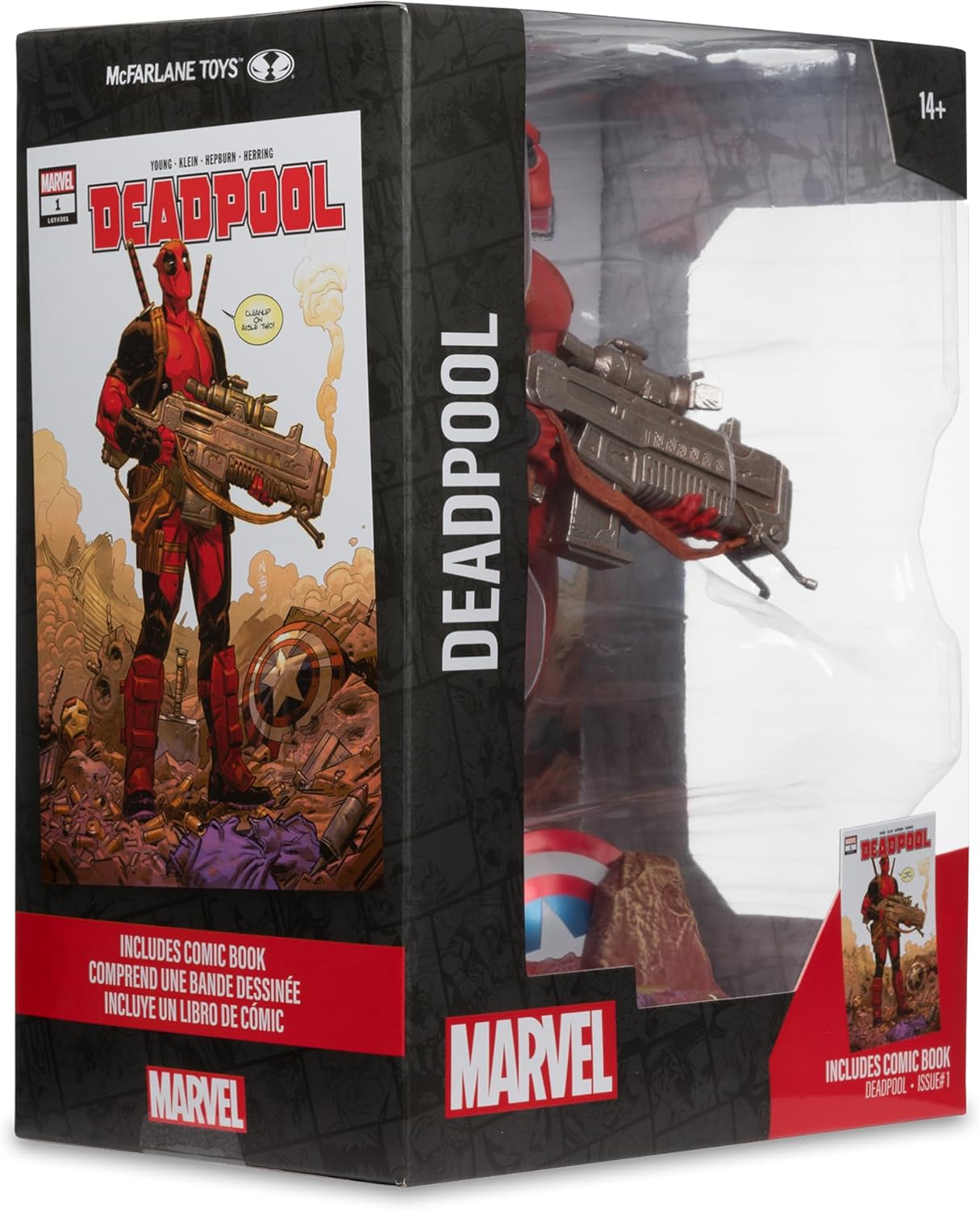 McFarlane Marvel Deadpool 1:6th Scale Collectible with Scene & Comic (Deadpool #1) Toys