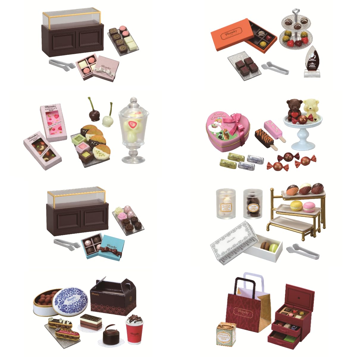 Reement Petit Chocolaterie 1 Box, Approx. H 4.5 x W 2.8 x D 2.0 inches (115 x 70 x 50 mm), Made of PVC and ABS