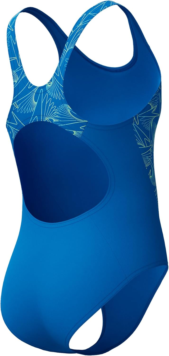 Speedo Girl's Hyperboom Splice Muscleback Swimsuit | Swim Training |Chlorine Resistant | Quick Drying | Stretch Fabric | Comfort Fit Swimwear (Pack of 1)