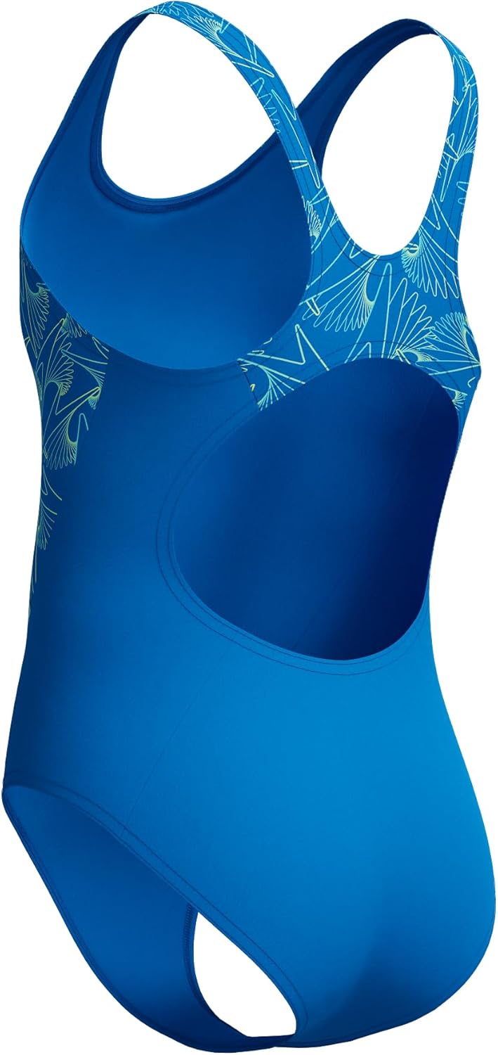 Speedo Girl's Hyperboom Splice Muscleback Swimsuit | Swim Training |Chlorine Resistant | Quick Drying | Stretch Fabric | Comfort Fit Swimwear (Pack of 1)