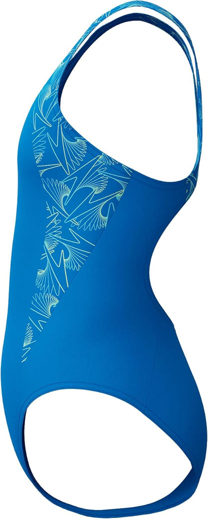 Speedo Girl's Hyperboom Splice Muscleback Swimsuit | Swim Training |Chlorine Resistant | Quick Drying | Stretch Fabric | Comfort Fit Swimwear (Pack of 1)