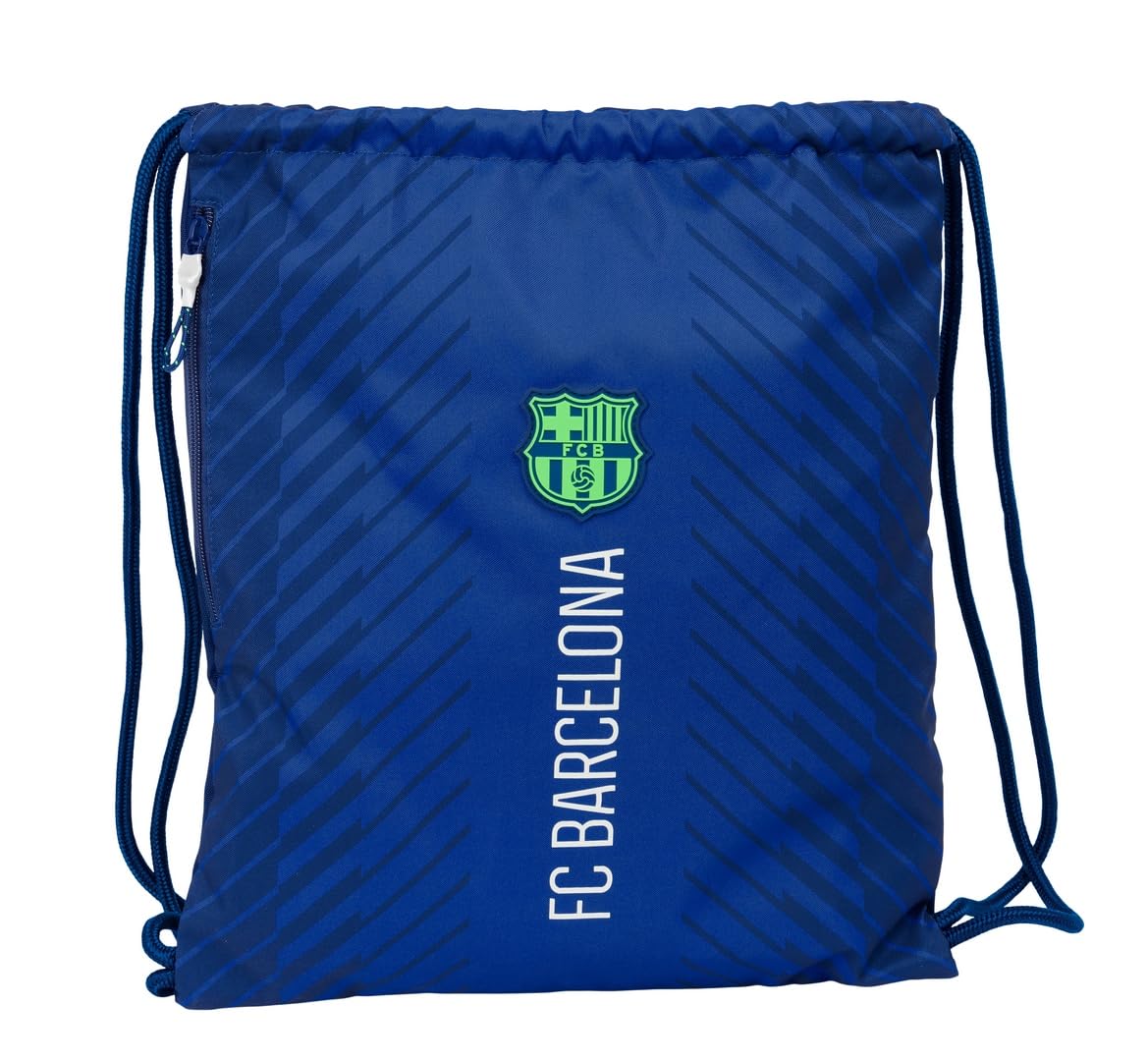 Safta F.C. Barcelona Navy Blue – Sports Bag Backpack, Drawstring Closure, Rucksack, Ideal for Children of Different Ages, Comfortable and Versatile, Quality and Resistance, 35 x 45 cm, navy, M, Casual
