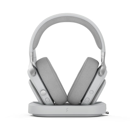 Fractal Design Scape Light - Wireless PC Gaming Headset - Detachable Flip-To-Mute Microphone with Noise Cancellation - Battery Life Up To 40 Hours - Configurable Ambient Lighting - Gray