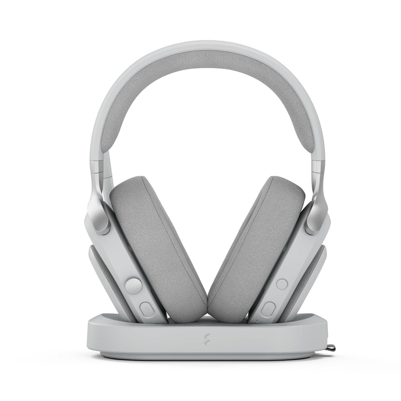Fractal Design Scape Light - Wireless PC Gaming Headset - Detachable Flip-To-Mute Microphone with Noise Cancellation - Battery Life Up To 40 Hours - Configurable Ambient Lighting - Gray